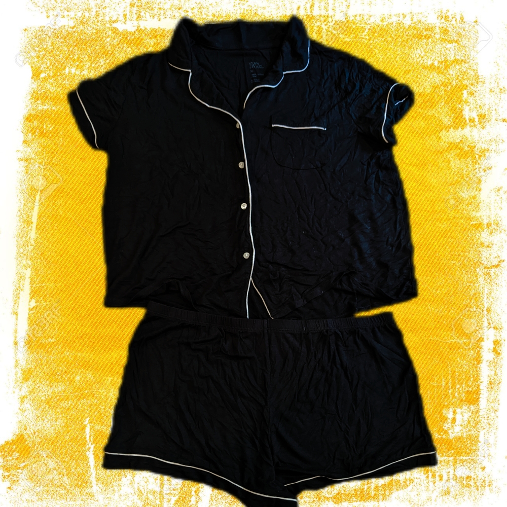 Stars Above Black Pajama Set